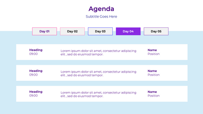 Comprehensive Agenda Template - 25 Professional Slide Templates