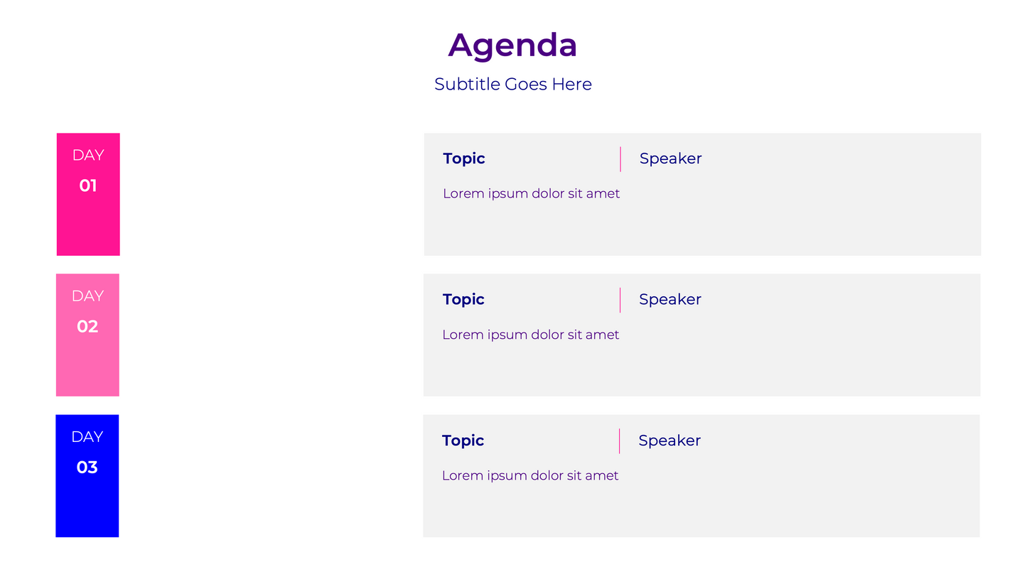 Comprehensive Agenda Template - 25 Professional Slide Templates