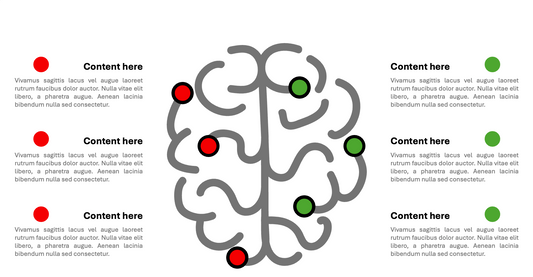 Brain with Dots for Mapping Thoughts Slide