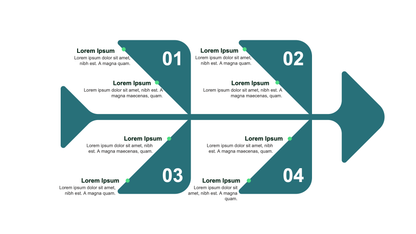 Green Fishbone Diagram Presentation Deck